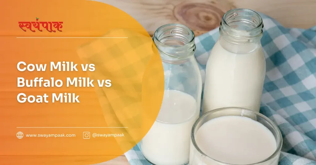 Cow Milk vs Buffalo Milk vs Goat Milk