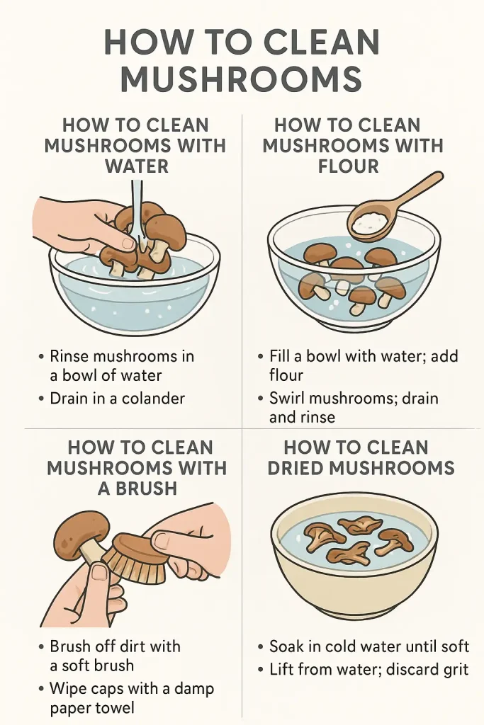 mushrooms-cleaning-methods